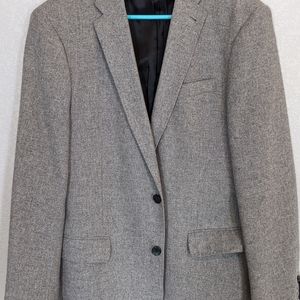 Men's gray wool blend jacket M